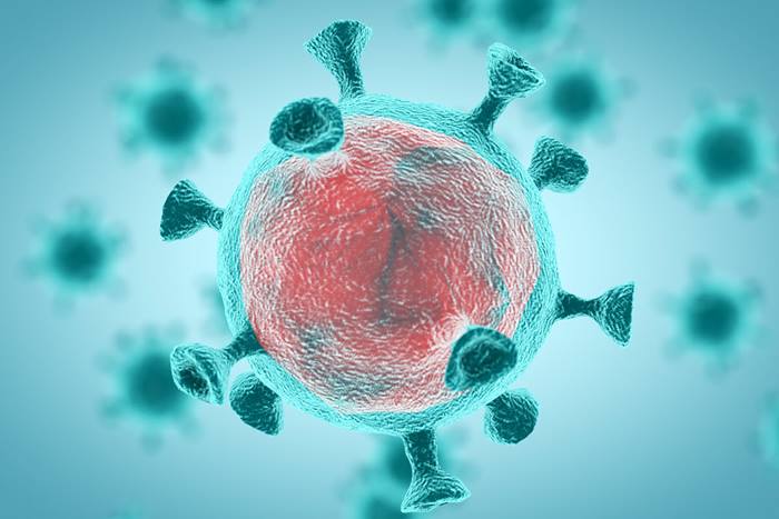 Closeup of coronavirus