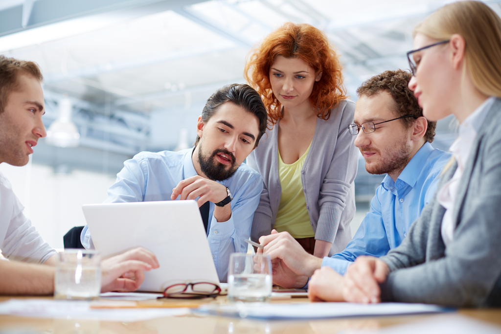 BusinessTeam discussing future