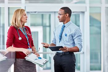 doctor listening intently