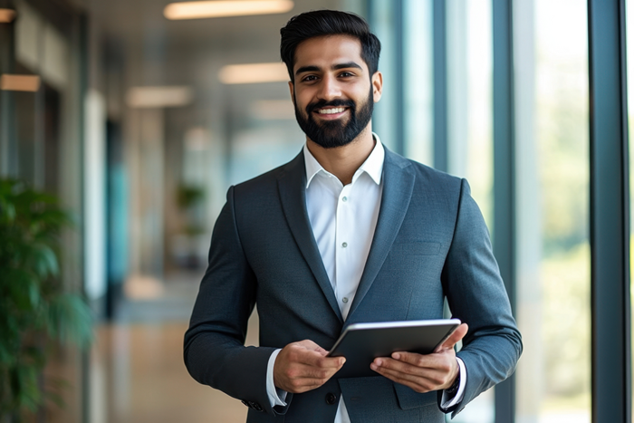 Young confident businessman